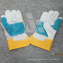 Color Blocking Leather Grad a/Ab/Bc Working Safety Glove